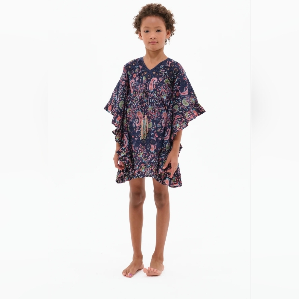 🆕️Calypso St. Barth Girl's Pasha Kaftan Kids, Cotton/Linen $95 NWOT
